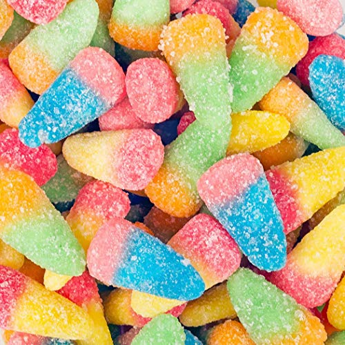 Trolli (1) bag Sour Brite Candy Corn - Flavors: Cherry-Lemon, Strawberry-Grape, Orange-Lime - Halloween Candy 4.5 oz
