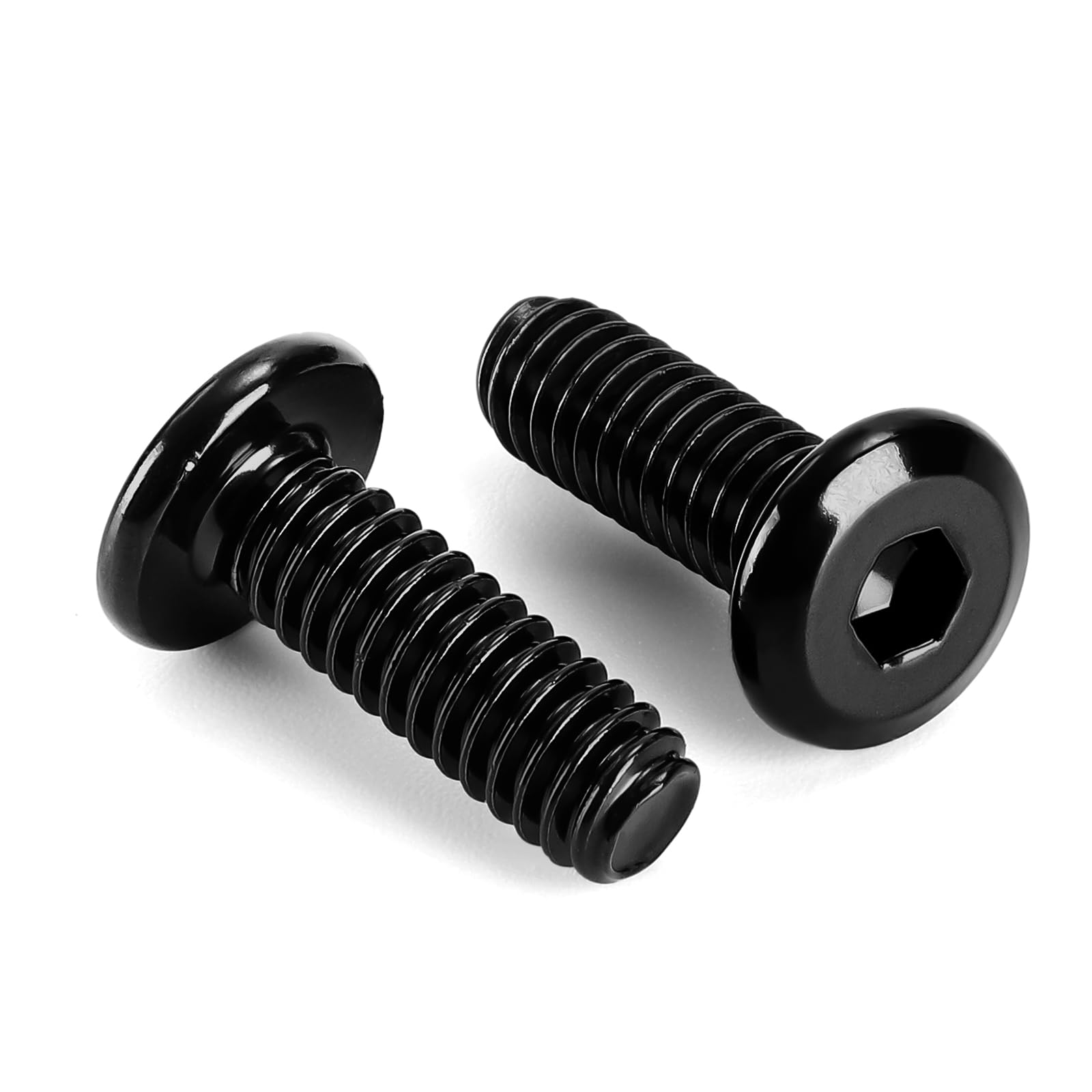 Photo 1 of 1/4-20 x 3/4" Flat Head Hex Socket Cap Screws Bolts, Stainless Steel 18-8 Black Finish, Fully Threaded, 50 PCS