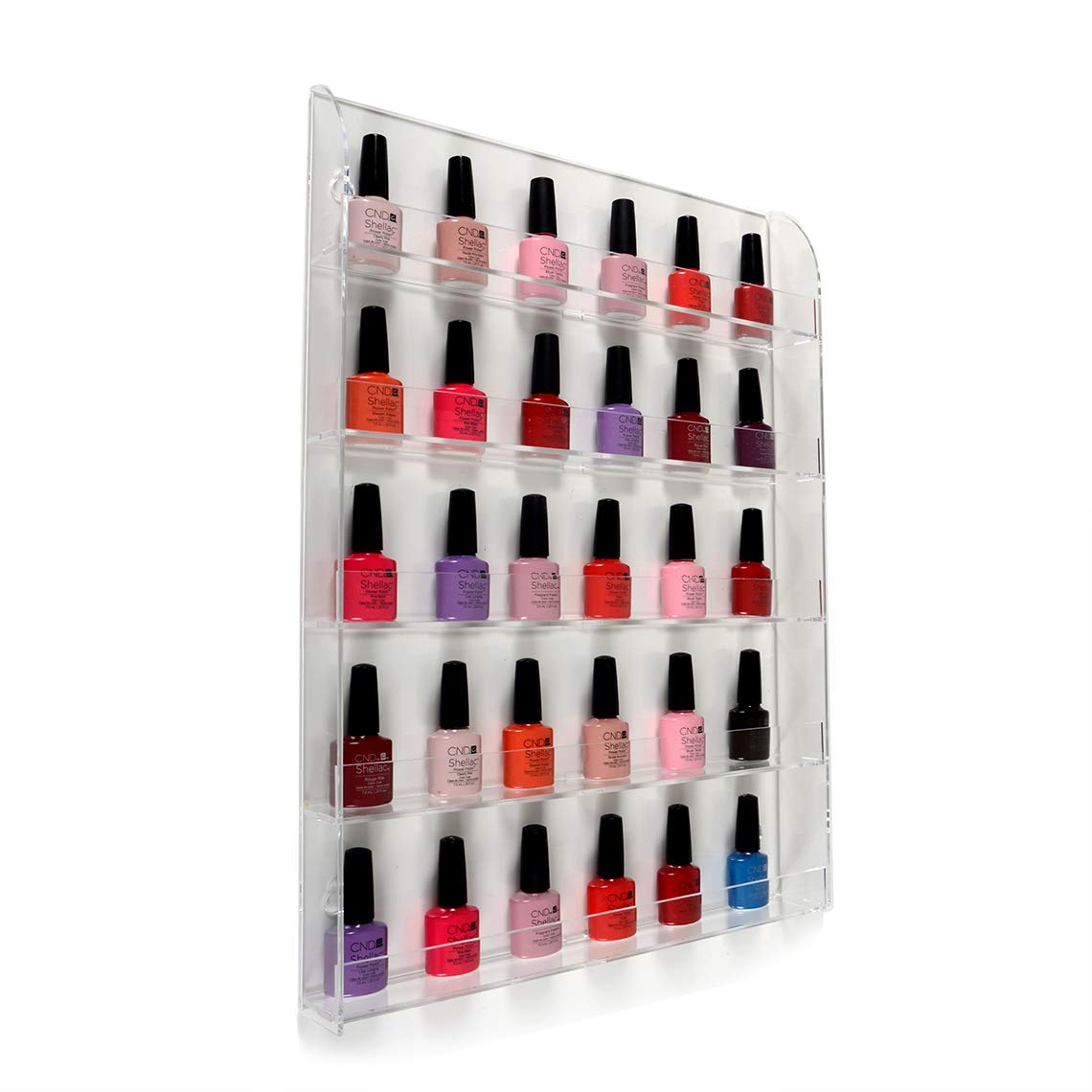 Wall Mounted Nail Varnish 5 Tier Display | Made in the UK | Nail Polish Rack | Nail Varnish Holder | Nail Varnish Stand