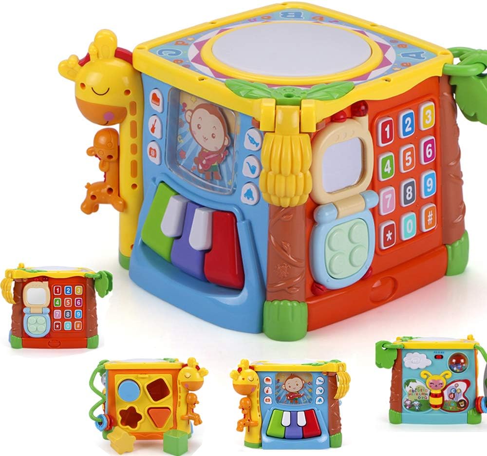 MzekiR 5 in 1 Music Drum Activity Cube Toy