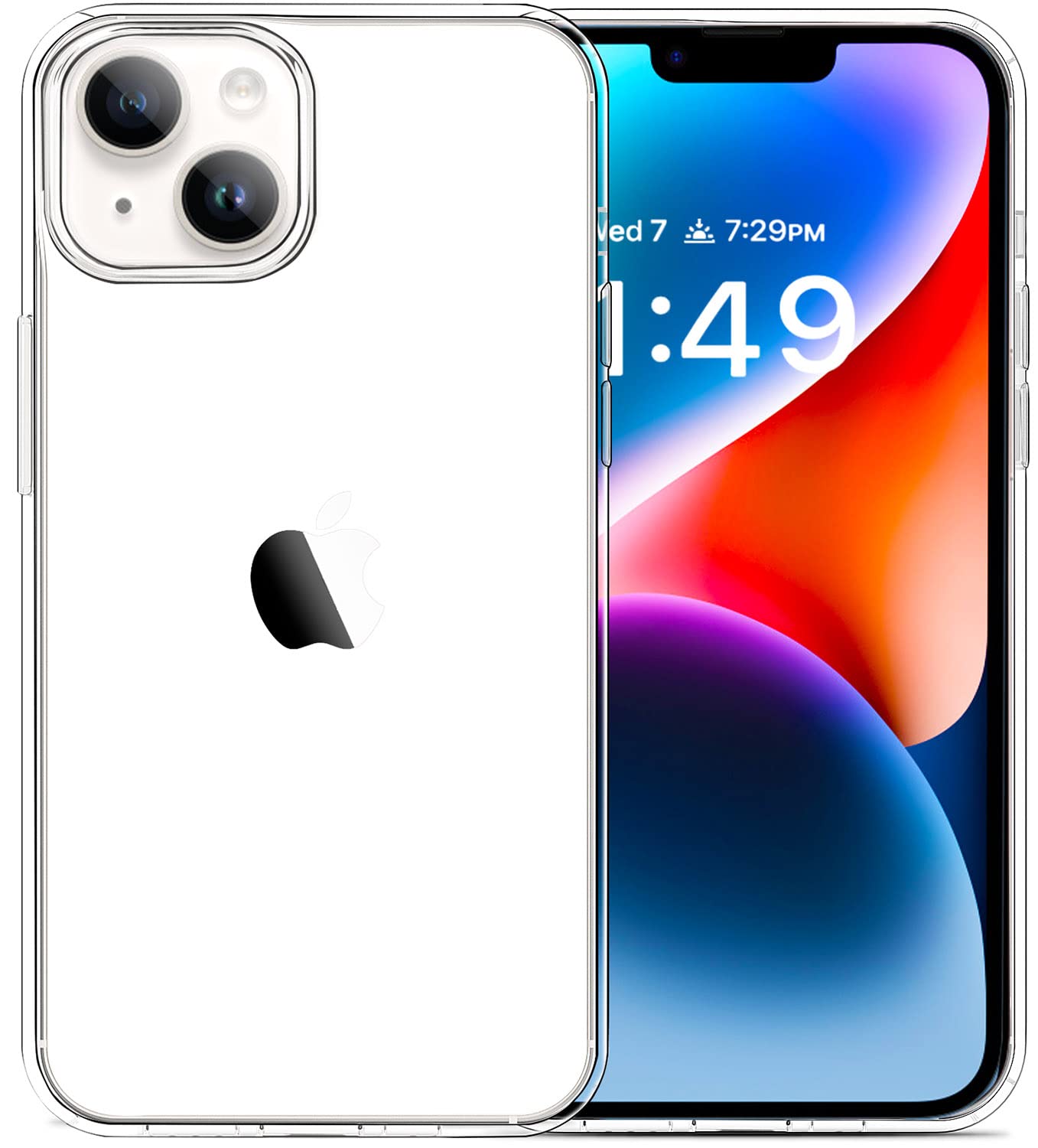 Photo 1 of JJGoo Compatible with iPhone 14 Plus Case Clear, Transparent Soft Shockproof Protective Slim Thin Bumper Cover Phone Case for iPhone 14 Plus - 6.7 inch 2022