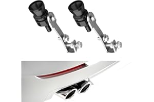 jokormo Pack-2 Car Turbo Sound Whistle Simulator, 4.05In x 2.32In Durable Metal Vehicle Whistle Valve Muffler, Universal Waterproof Automotive Exhaust Booster Accessories for Truck SUV Car (Black)