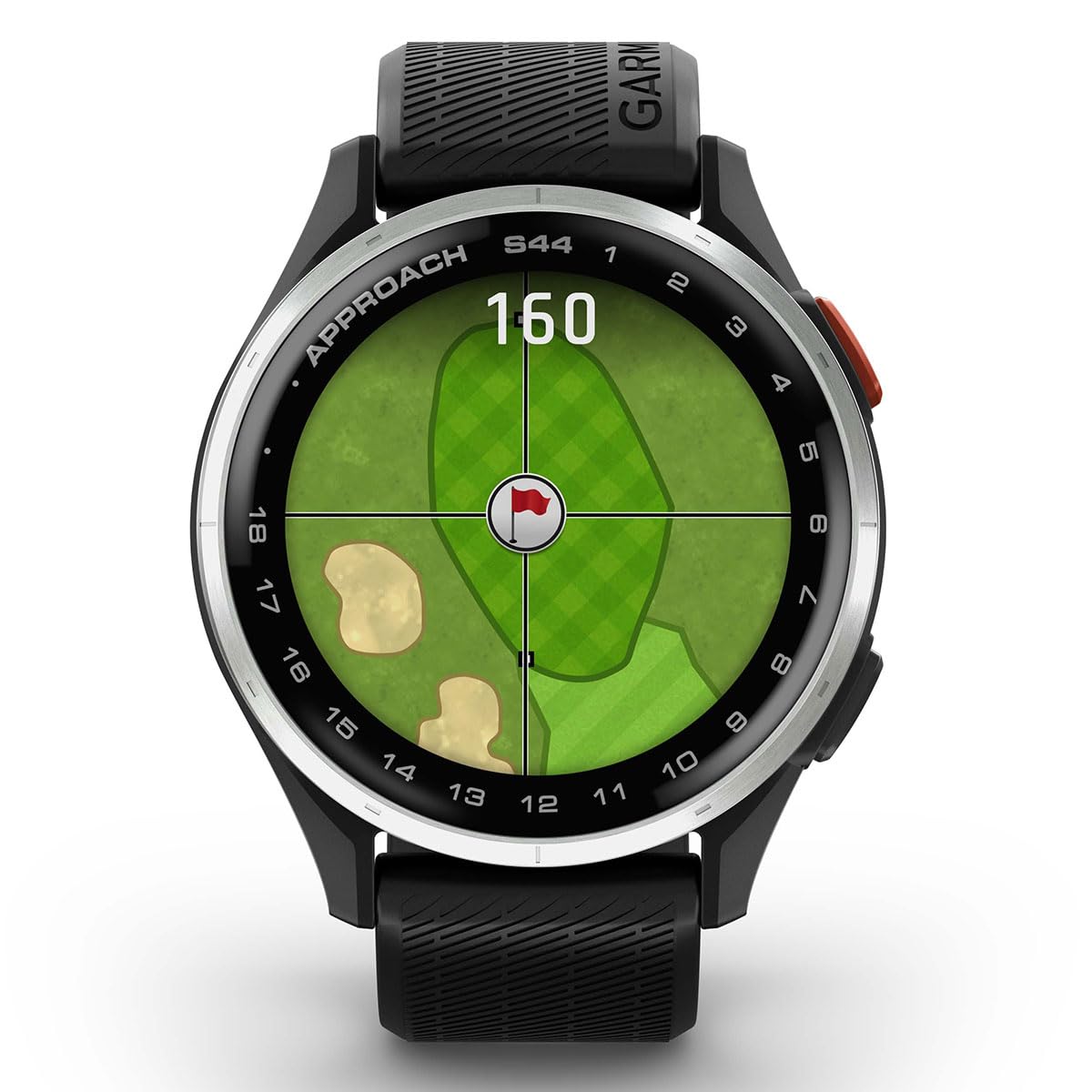 Garmin Approach S44 (Silver/Black) Golf GPS Smartwatch Bundle - 1.2