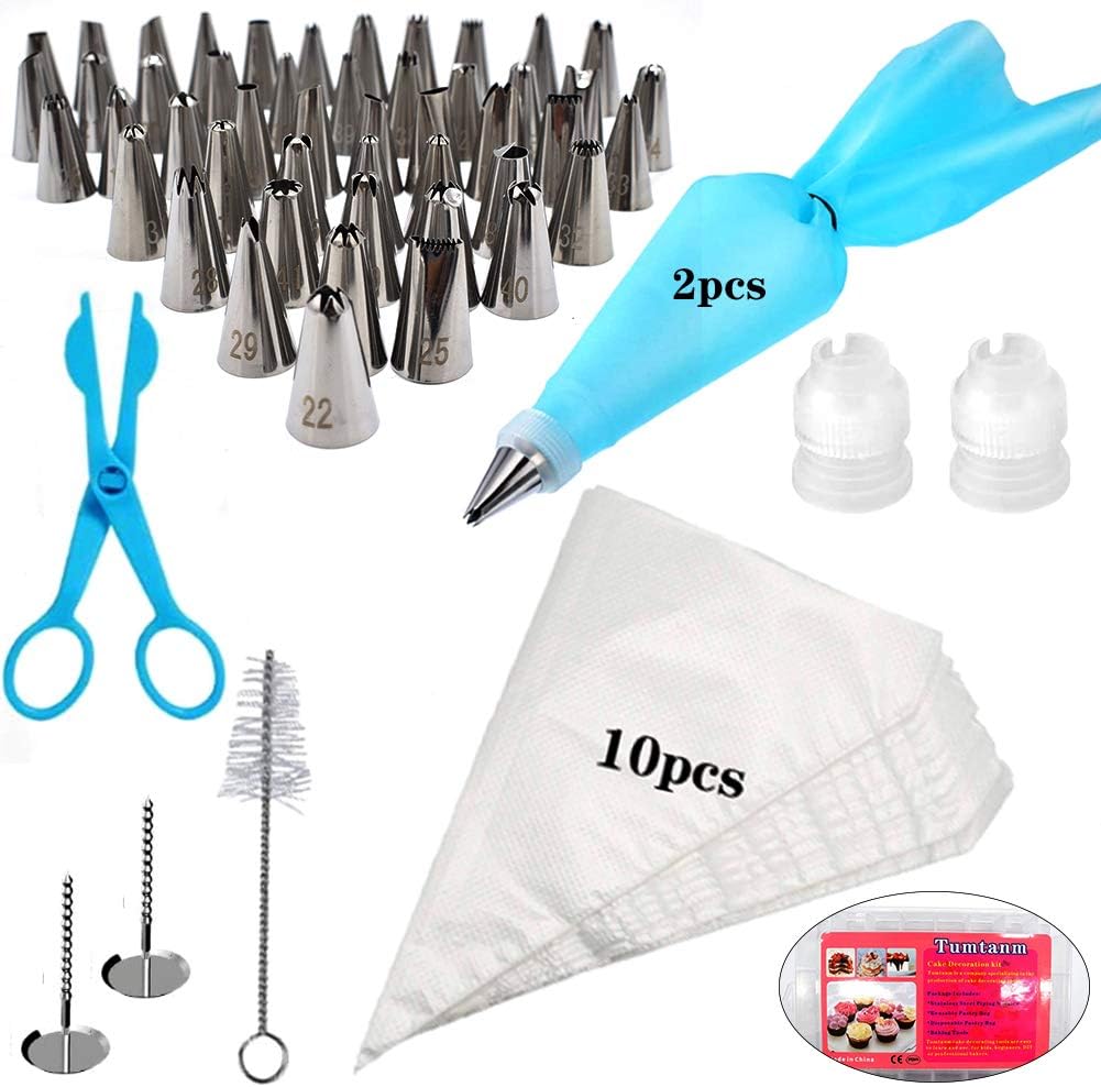 Tumtanm Cake decorating tools, 67 Pcs includes Piping Nozzles and
