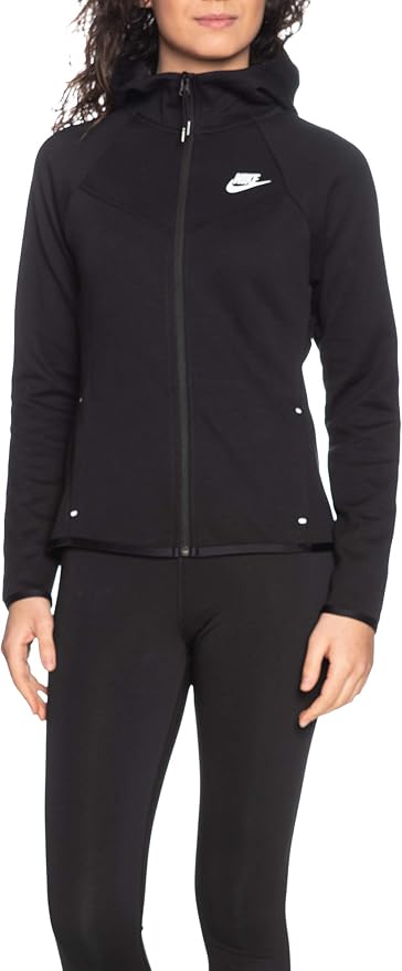Amazon Co Jp ナイキ スポーツウェア ウィンドランナー テックフリース レディース フルジップパーカー ブラック ホワイト Bv3455 010 シューズ バッグ