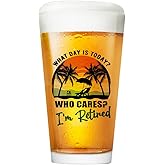 Fatbaby Funny Retirement Gifts for Men Women, I'm Retired Beer Glass,Happy Retirement Pint Glass Present for Boss Coworker Friends 2026,Retirement Party Decorations 16OZ