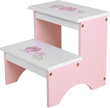 Amazon Com Songmics Children Step Stool Wood Bed Steps For Kids