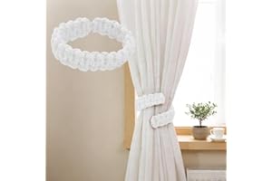 Jute Curtain Tieback 1 Piece Hand-Woven - Boho Farmhouse Rustic Decorative Holder for Bedroom Living Room Office, Window Deco