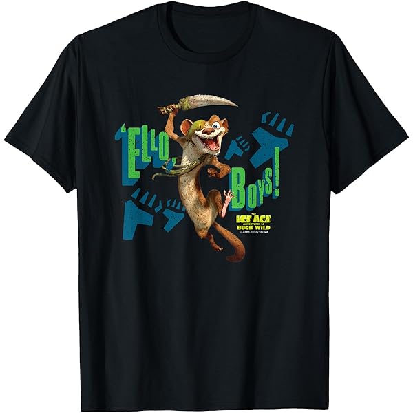 Age Factory ICED LOGO Tシャツ Amazon.com: The Ice Age Adventures of Buck Wild 'Ello Boys T-Shirt