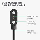 kwmobile USB Charger Cable for Blackview X1 X2 Smartwatch 100cm Black view 4