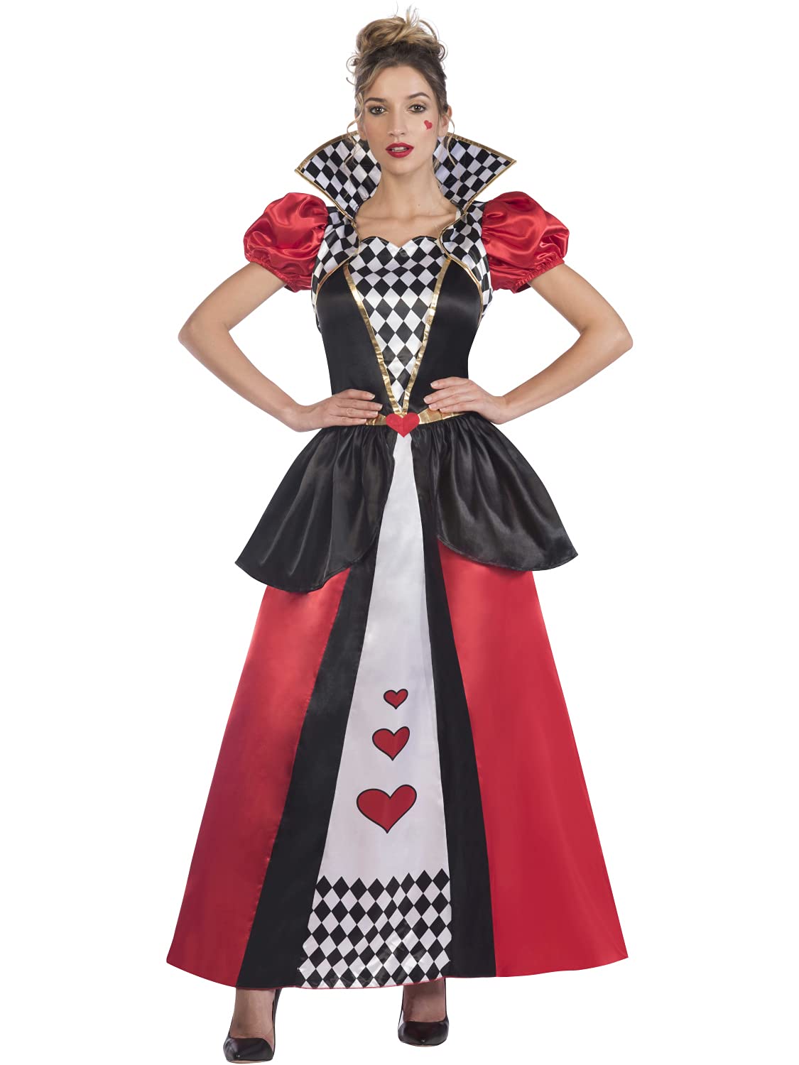 (PKT) (9910063) Adult Ladies Queen Of Hearts Costume (UK 22-24)