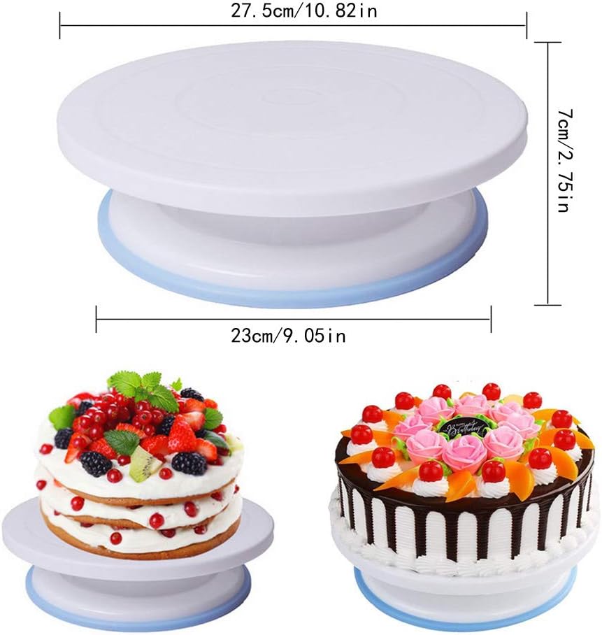 Assiettes Et Plats De Service Presentoirs A Gateau Mingzhiou Plateau Tournant De Gateau De 11 Pouces La Patisserie Et Le Gateau Pour La Cuisson Presentoir De Plateau Tournant De Decoration De Gateau