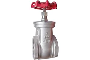 MYWERO 304 Stainless Steel Gate Valve,4" NPT Stainless Steel Female Threaded Rotary globe valve for water flow switches, fuel water vapor, air switches, for sump pumps and air compressors DN100
