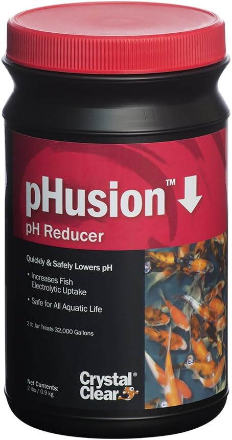 CrystalClear pHusion pH Reducer - Increase Fish Electrolytic Uptake - 2 Pounds Treats up to 32,000 Gallons