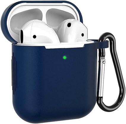 Amazon Airpods ケース Fitrom Apple Airpods 第1 2世代に適用 6 In 1 Tpu ケース 保護イヤーフックのペア カラビナ 紛失防止ストラップ レザー収納袋 Airpods時計バンドホルダー 全面保護カバー 耐衝撃 防塵 軽量小型 Airpods Case ブルー Fitrom 家電