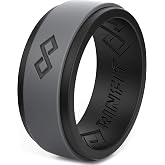 Rinfit Air Silicone Wedding Ring for Men | Infinity Ring with 2 Layers, Flexible Rubber Band for Him, Designed for Workouts, Gym &amp; Active Lifestyles, Patented Design
