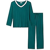 Joyaria Women's Bamboo Viscose Pajamas Set - Cooling Moisture-Wicking Sleepwear for Night Sweats, Soft Lightweight (S-XXL)