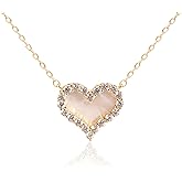 ROSEDANCE Heart Necklace for Women, 14K Gold Plated Dainty Heart Necklace, Tiny Love Symbol Pendant Choker, Minimalist Dainty Jewelry Gift, Valentines Day Anniversary Birthday