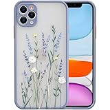 Amazon Com Ownest Compatible With Iphone 11 Pro Case For Clear Frosted Pc Back 3d Floral Girls Woman And Soft Tpu Bumper Protective Silicone Slim Shockproof Flower Case For Iphone 11 Pro Purple Lavender