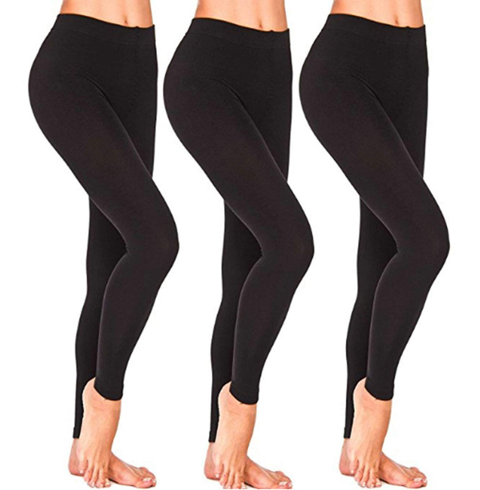 Toocool - Stock 3 Piece Women's Thermal Fleece Leggings Warm Fuseaux Tights LO-S88001, Black, One Size