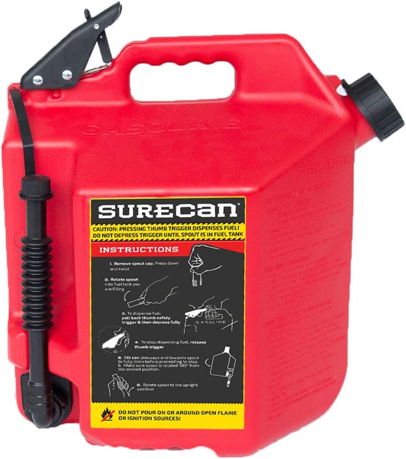 SureCan - Gas Can with Rotating Spout - 5.0 Gallon