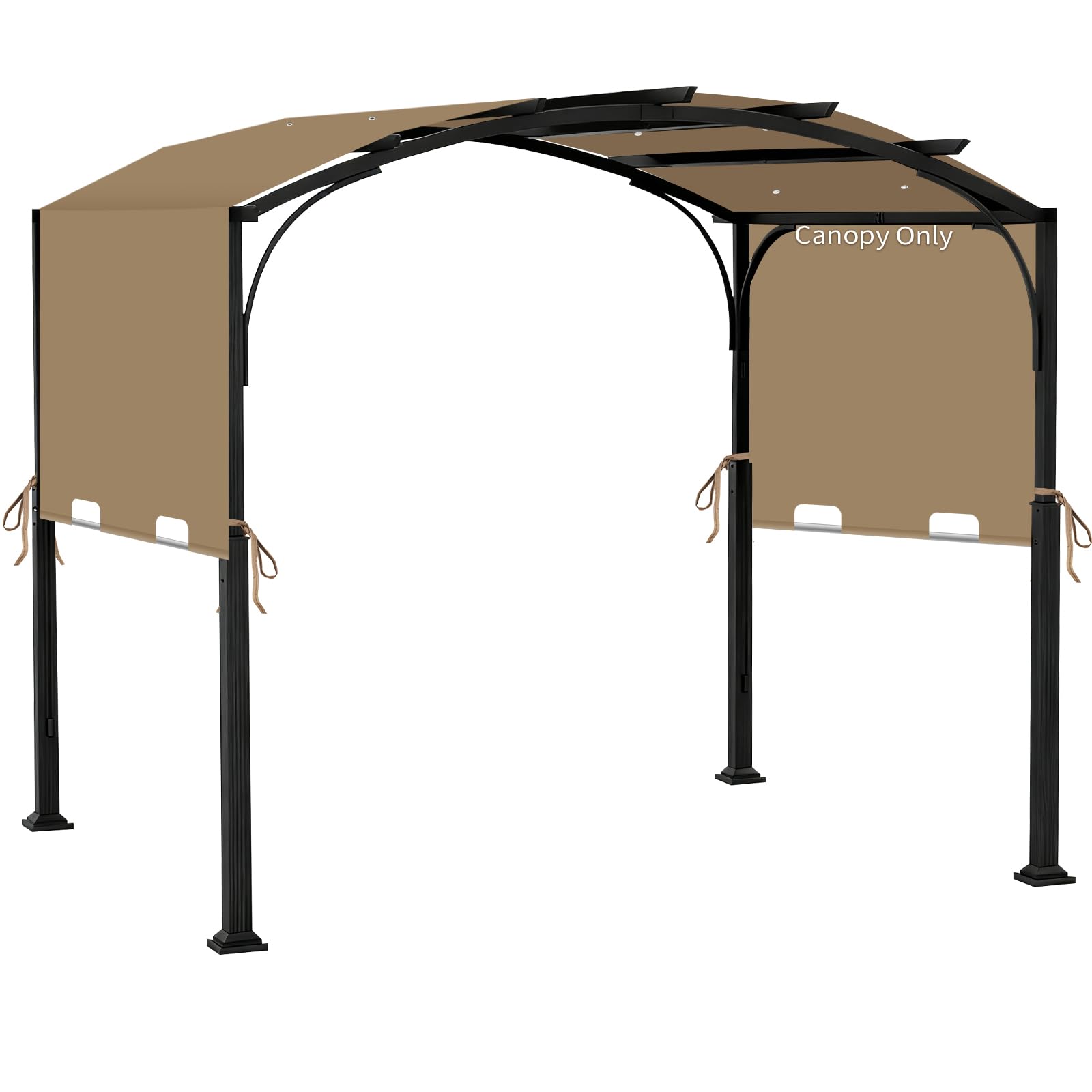 Photo 1 of 85"x 208" Universal Pergola Shade Cover, Garden Shade Replacement for 17x7.4 Ft Outdoor Pergola Structure, Patio Gazebo Canopy, Porch, Balcony Waterproof Top (Cover Only, Khaki)