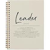OXW Beige Notebooks for Work, Leadership Gifts Office Work Notebook Journal for Writing Meeting Note Taking, Thank You Appreciation Gifts for Women Men Leader Mentor Boss Manager Principal, 5.5"x8.3"