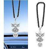 Angel Car Charm, Rearview Mirror Car Hanger, Angel Car Hanging Ornament, Wherever You Go Whatever You Do May Your Guardian Angel Watch Over You, New Driver Blessing Guardian Angel Present(with Charm)