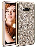 Vofolen Galaxy S8 Case Glitter Bling Crystal Rhinestone Shiny Heavy Duty Protection Drop Impact Resistant Hybrid Protective Shell 2-Layer Soft Rubber Bumper Hard Cover for Samsung Galaxy S8 (Gold)