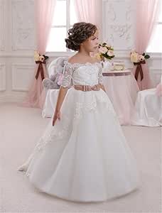 HAPPYMOOD Niña De Las Flores Vestir Vestidos para Niños Boda Dama De