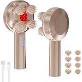 COMFIER Handheld Scalp Massager, Cordless Head Massager with Red Light | 3 Modes &amp; 8 Removable Claws,[2026 Updated] Waterproof Body Massager for Stress Relax,Pet Massage with Storage pouch