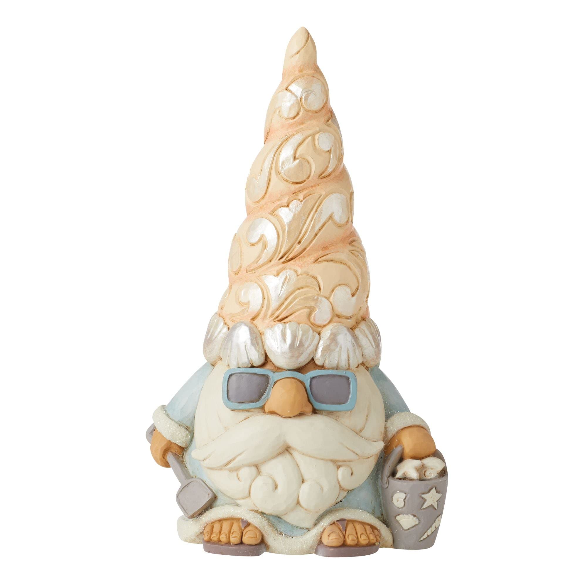 Enesco Gnome is where the beach is Gnome with Seashell Hat Figurine - Heartwood Creekby Jim Shore - Heartwood Creek by Jim Shore