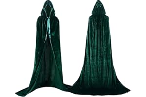 Proumhang Hooded Cloak Adult Long Cape Velvet Costume Halloween Carnival Christmas Cosplay