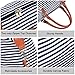 Women's Travel Duffel Bag LOSMILE Carry-on Bag Weekend Tote Bag Overnight Bag (Navy Blue Stripe)