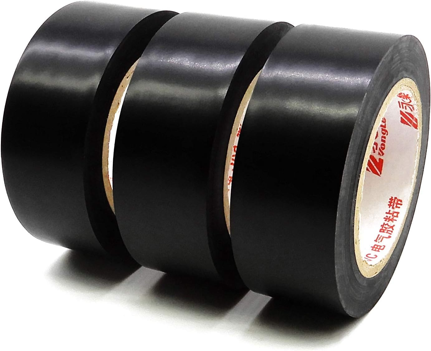 YTBUBOR Insulation Tape PVC Electrical 25mm*15m Black x 3 Adhesive Gaffer Tape - Image 3