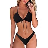 OMKAGI Women Sexy Thong Bikini Swimsuit Set Push Up String Brazilian Bathing Suits