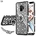 Maxdara Galaxy S9 Case, Galaxy S9 Glitter Sparkle Cute Women Girls Case Bling Shiny Diamond Rhinestone Ring Holder Stand Kickstand TPU Bumper Case Cover for Samsung Galaxy S9 5.8 inches (Black)