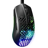 SteelSeries Aerox 3 - Holey RGB Gaming Mouse - Ultra-lightweight Water Resistant Design - 8,500 DPI TrueMove Core Optical Sen