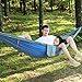 NAVESTAR Double Hammock with Bug Net, Durable Camping Hammock with Net, Comfortable & Compact for Outdoor Backpacking Hiking/Indoor Garden Yard - Gray & Navy