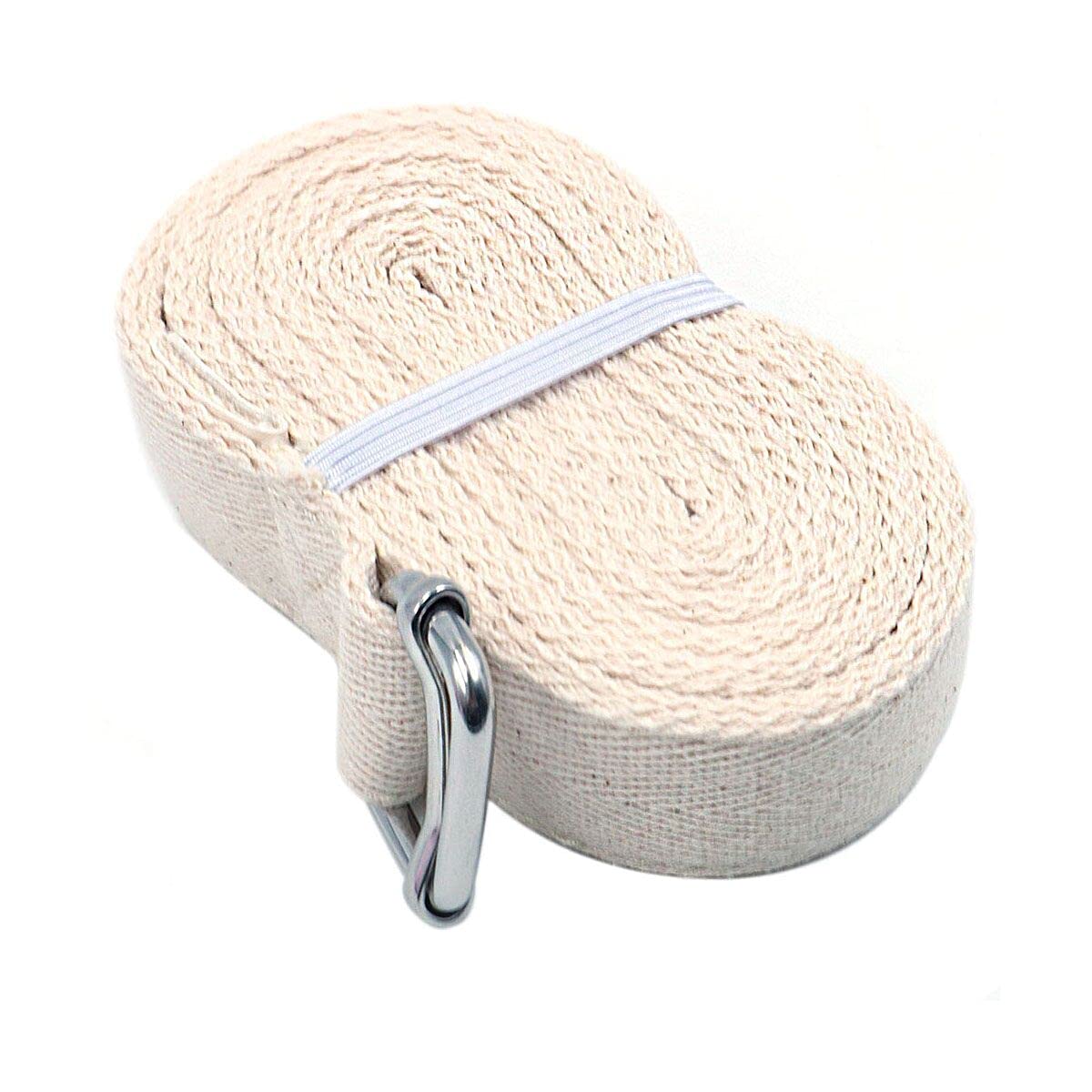 Shiwaki 8FT /244cm Yoga Strap for Stretching, Yoga Band, Yoga Stretching Strap with Adjustable D-Ring Buckle - Beige