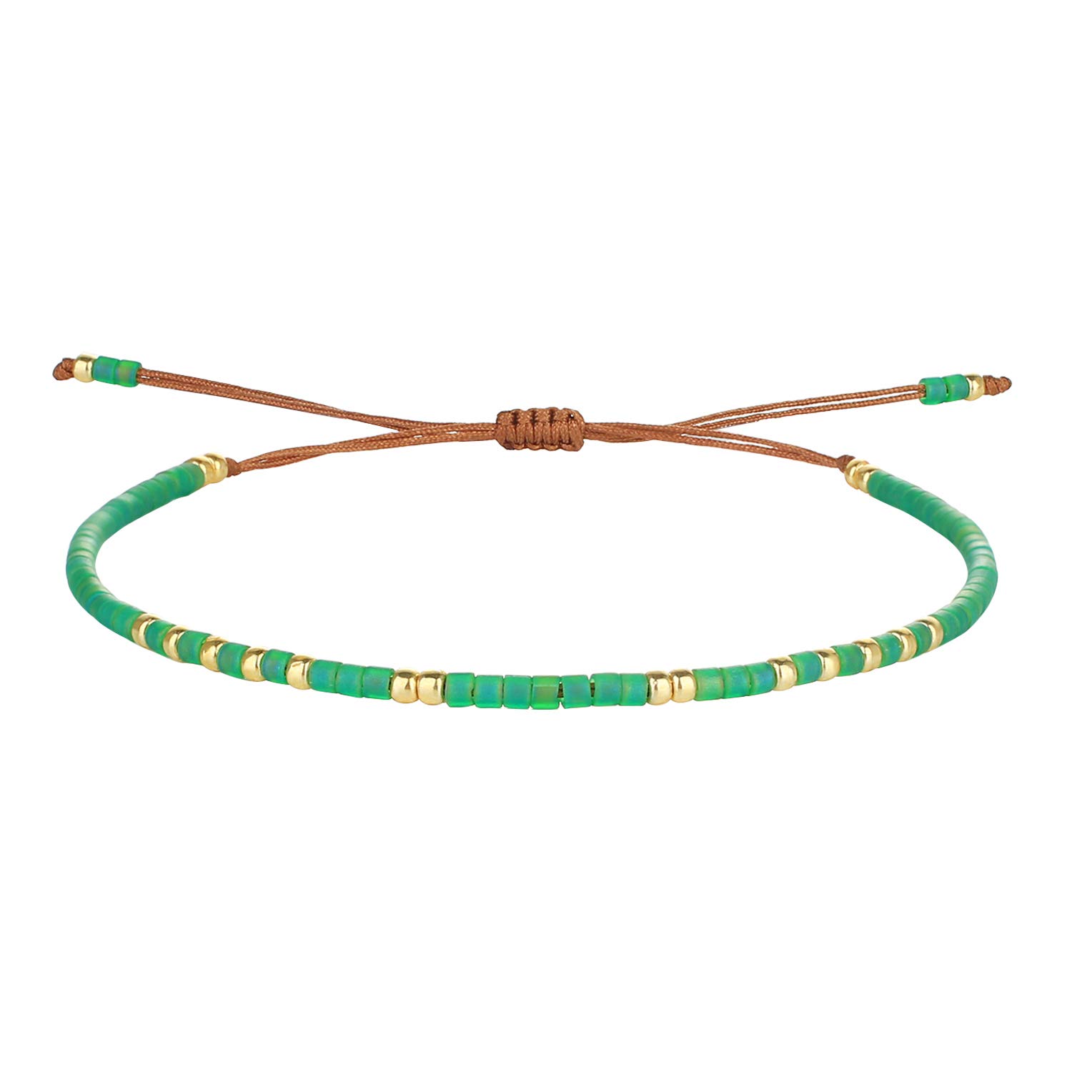 C·QUAN CHI Women Friendship Bracelet Leopard Miyuki Beads Bracelet Stack Adjustable Bracelet Bangle Jewelry