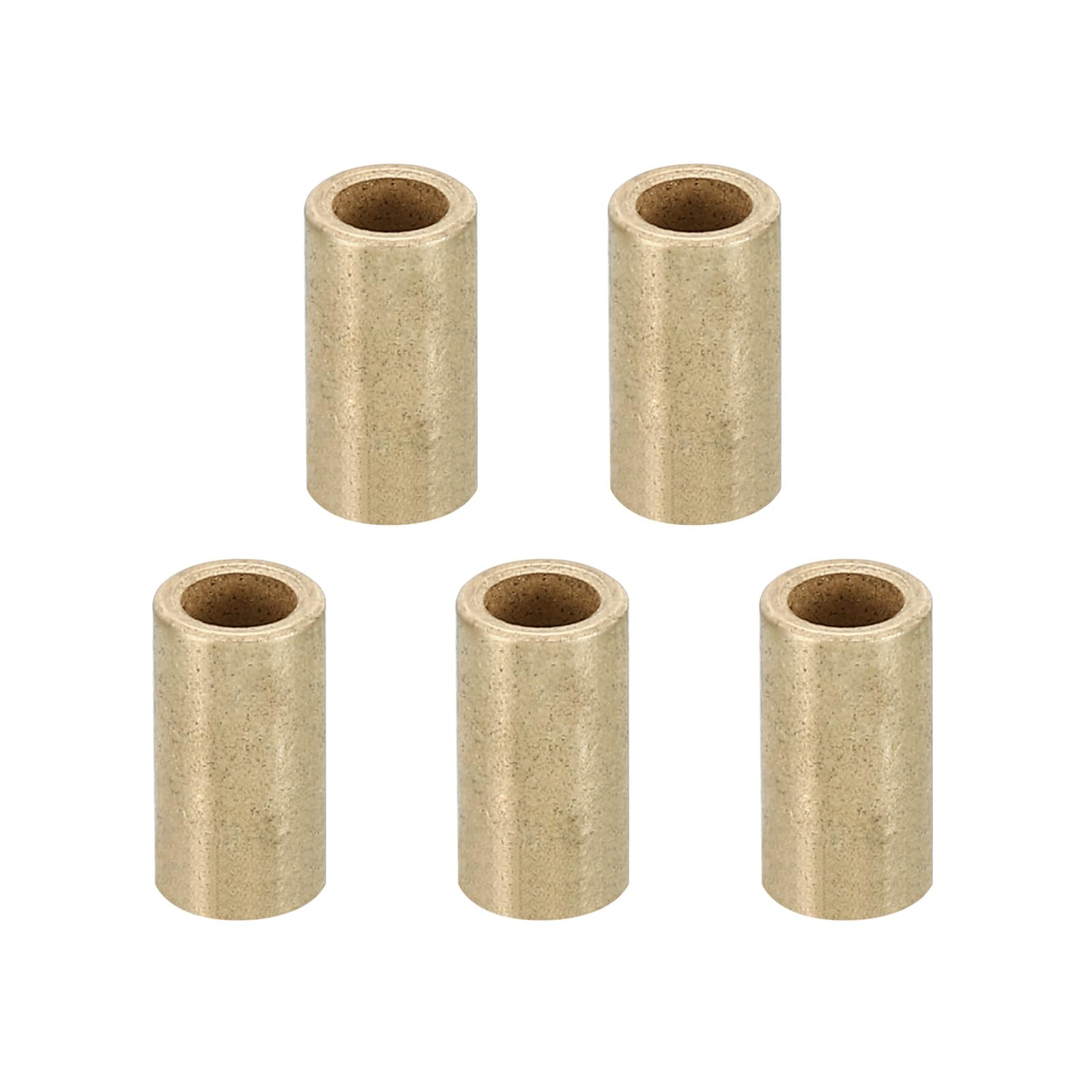 PATIKIL M4 Brass Spacers, 5 Pcs Metal Spacer Brass 4mm ID x 6mm OD x 12mm L Brass Spacers Screw Standoff for 5/32 Inch or M4 Screw