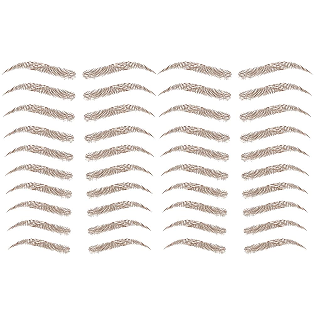 Yesallwas 4D Eyebrow Tattoo Sticker 20-Pairs False Eyebrows Long Lasting Waterproof Makeup Eyebrow Transfers Stickers for Women Lady 2 Sheets (style11 JD-08)