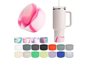 SXhyf Protective Silicone Boot for Stanley Quencher H2.0 40 30 20 oz Tumbler with Handle & Iceflow 20 30oz, Anti-Slip/Scratch/Noise Protector Sleeve Cover Boot for Stanley Cup Accessories BPA Free