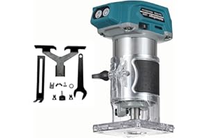 HEIMERDINGER Brushless Cordless Wood Router Tool for Makita 18V Battery,Compact Trimmer Palm Router,5 Speed for Wood Slotting, Trimming