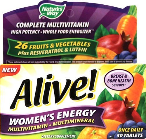 Nature's Way Alive! Women's Energy Multivitamin Multimineral - 50 tabs (PACK OF 2)