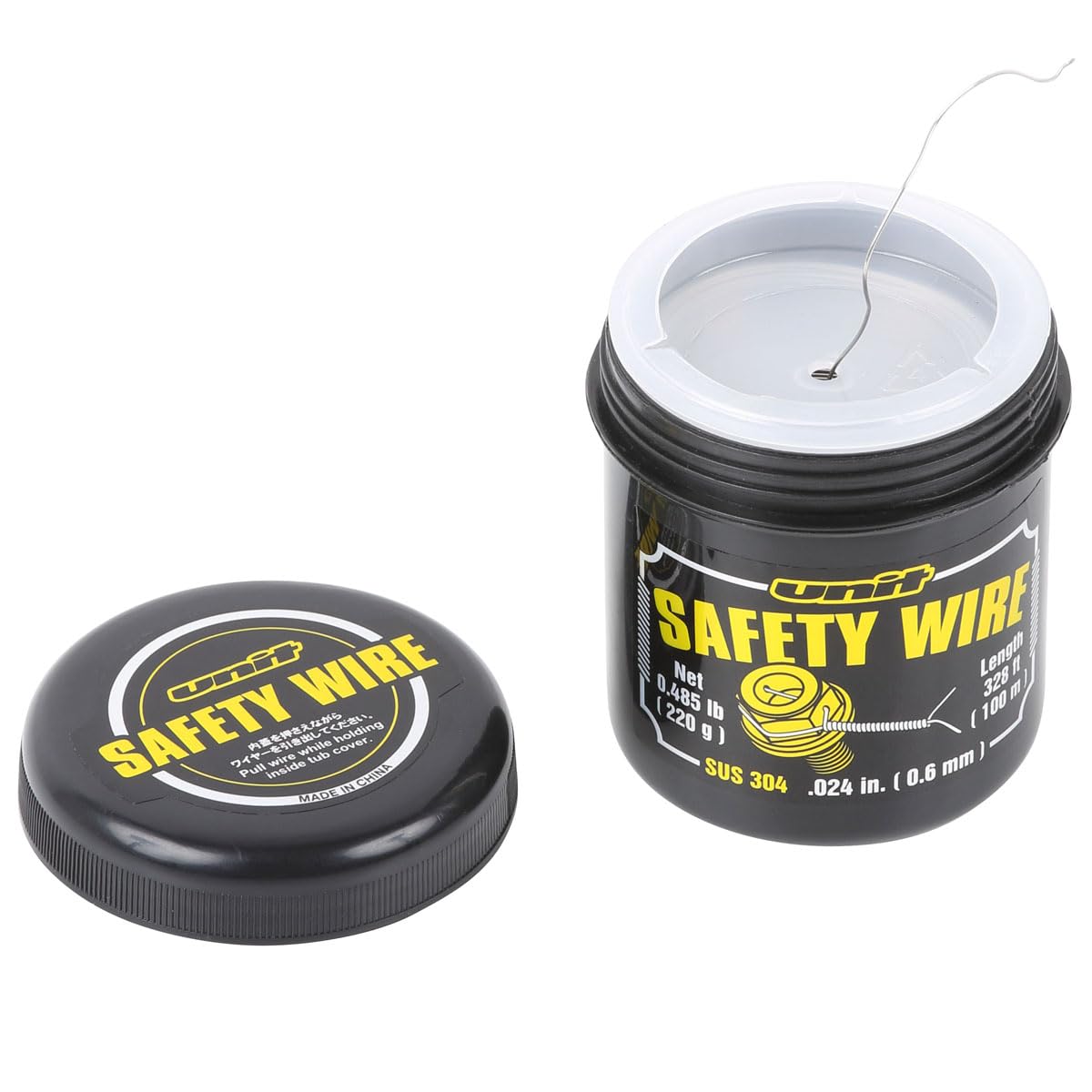 ダートフリーク(Dirtfreak) UNIT セーフティーワイヤー ステンレス 大容量 ケース付き グリップ回り止め ワイヤリング ドレンボルト D6592(旧品番:UN-N1100)商品画像