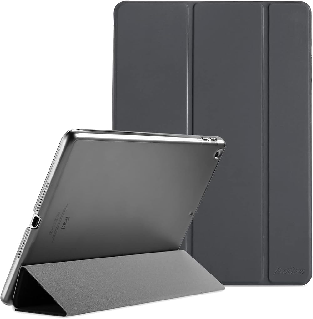 ProCase Ultra Slim iPad 9.7 Case Translucent Back Grey A1822 A1823 A1893 A1954
