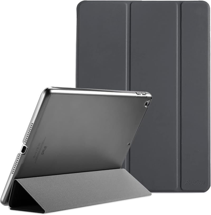 ProCase Ultra Slim iPad 9.7 Case Translucent Back Grey A1822 A1823 A1893 A1954