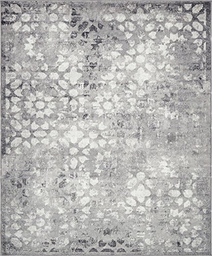 Unique Loom Sofia Collection Dark Gray 8 x 10 Area Rug (8' x 10')